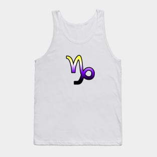 Capricorn Nonbinary Pride Symbol Tank Top